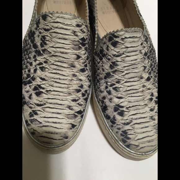 Stuart Weitzman Nugget Snake-Print Slip-On Sneaker - Picture 10 of 16